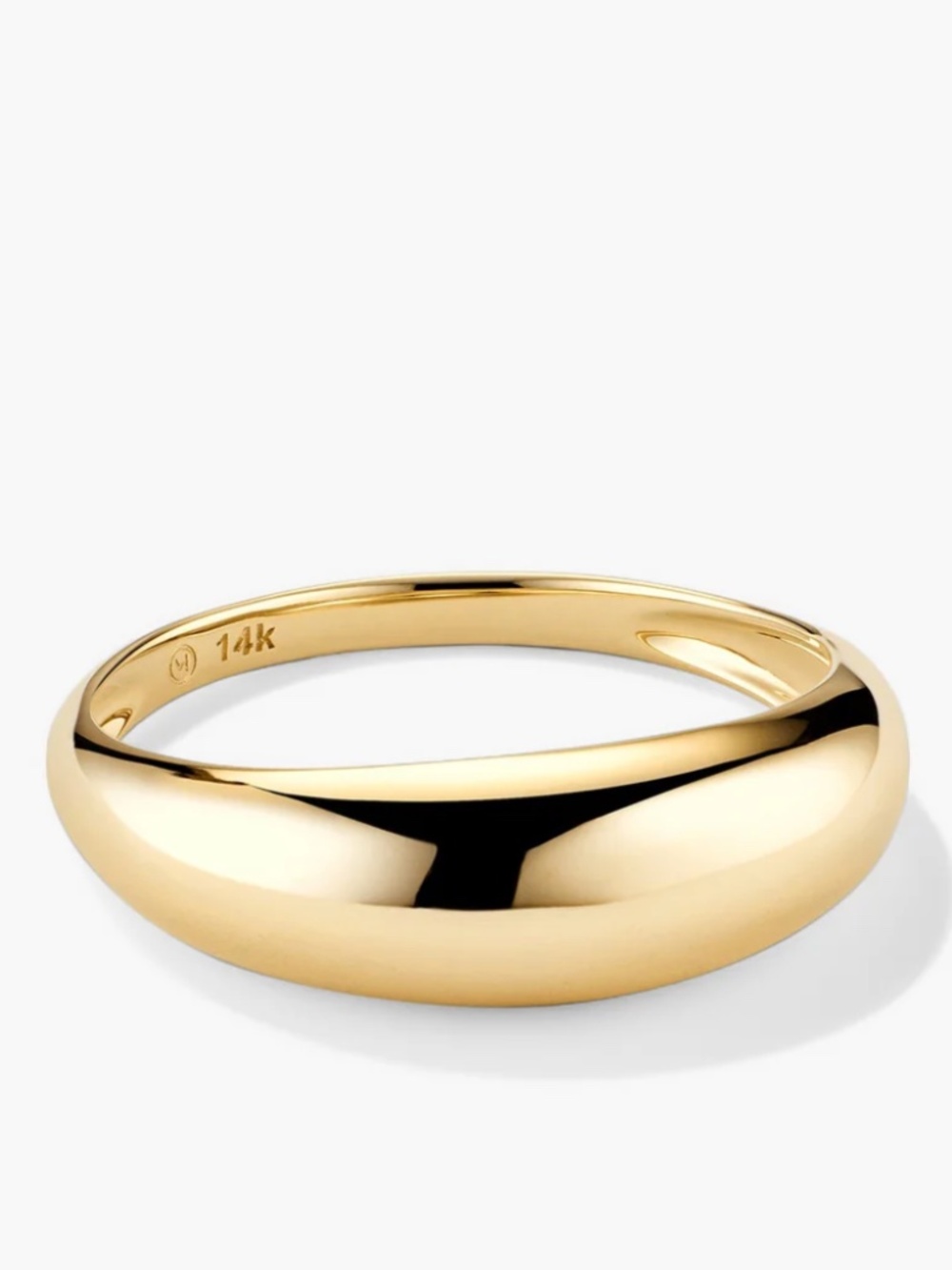 Mejuri | Ring | Mejuri Thin Dome Ring | 14k Yellow Gold - Picture 5 of 12